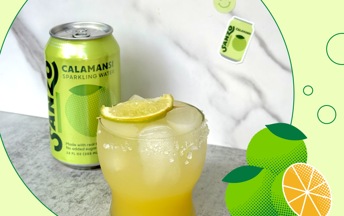 Calamansi Sparkling Margarita Mocktail